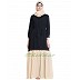 Falak- Casual dress abaya with dual color- Black-Fawn Falak- Casual dress abaya with dual color- Black-Fawn